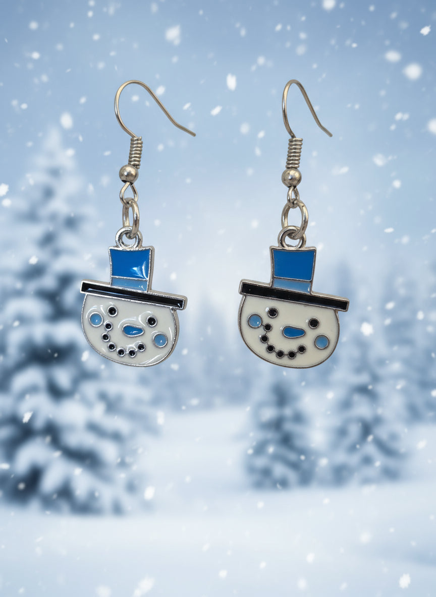 Winter Earrings Snowman
