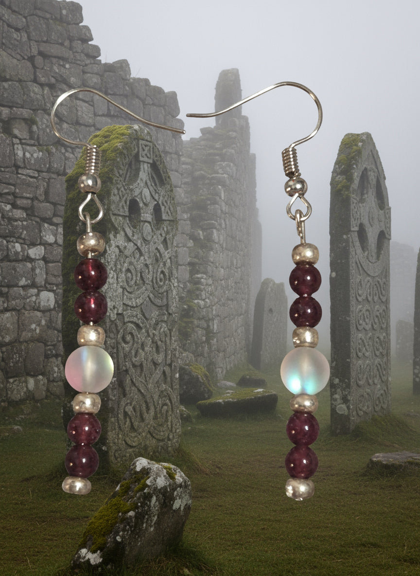 Full set Garnet and Opalite