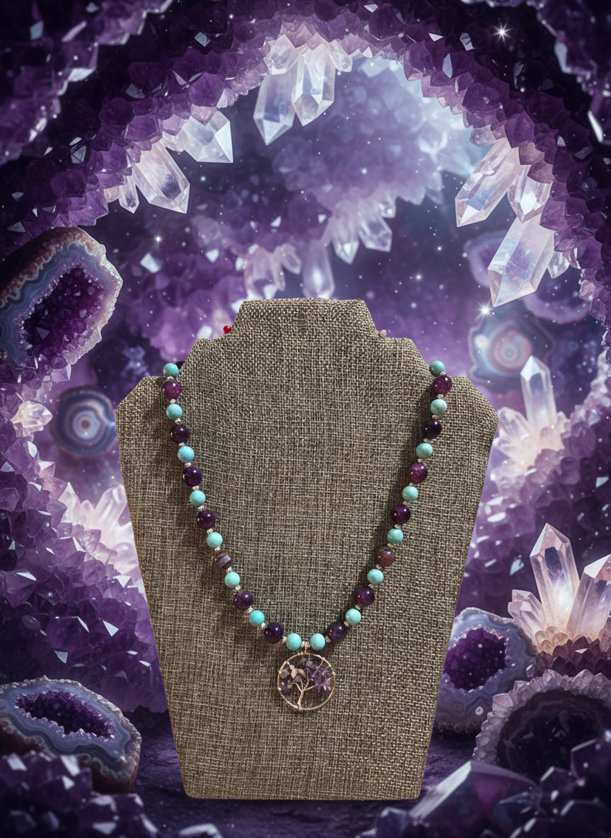 Full set amethyst tree of life