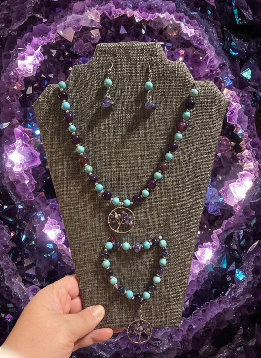 Full set amethyst tree of life