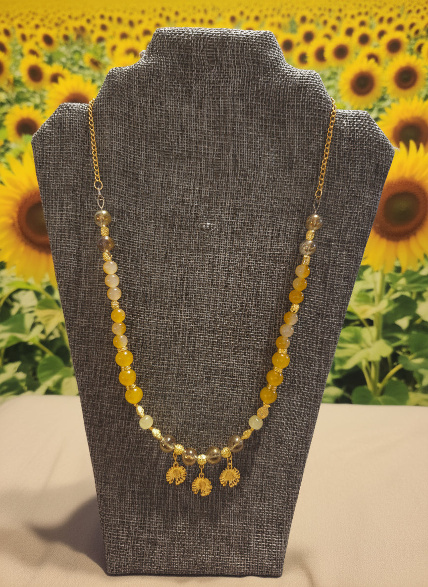 Necklace tri sunflower