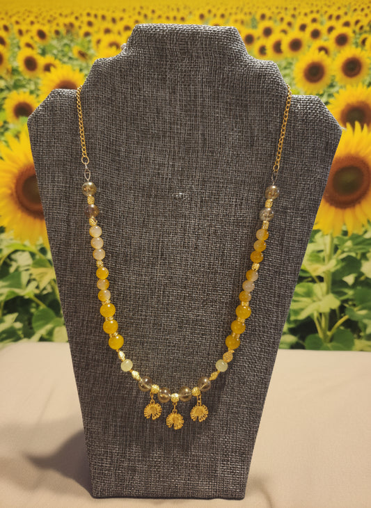 Necklace tri sunflower