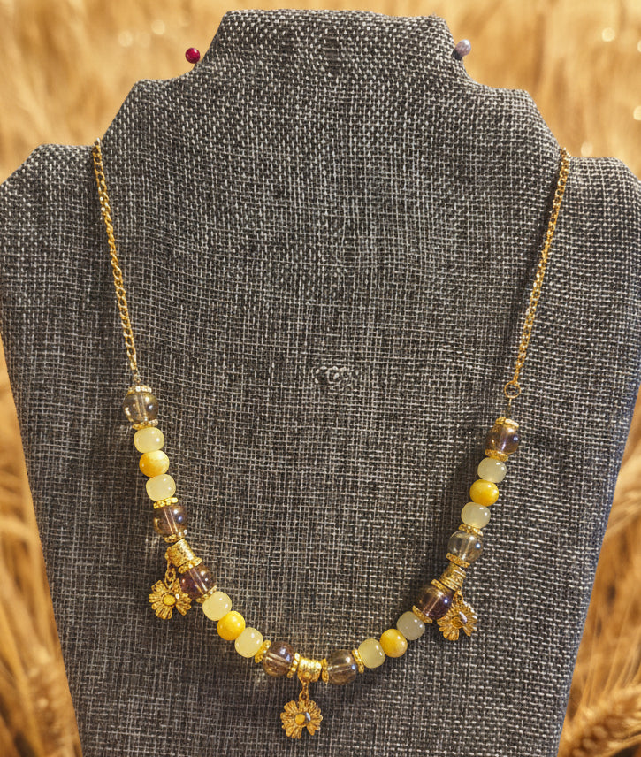 Necklace sunflower