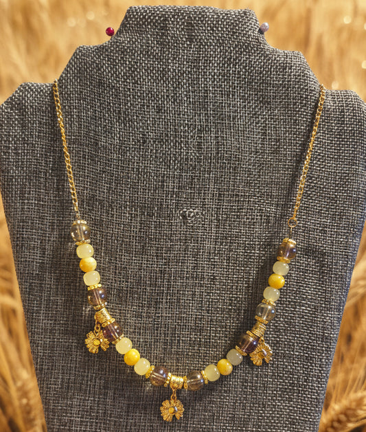 Necklace sunflower