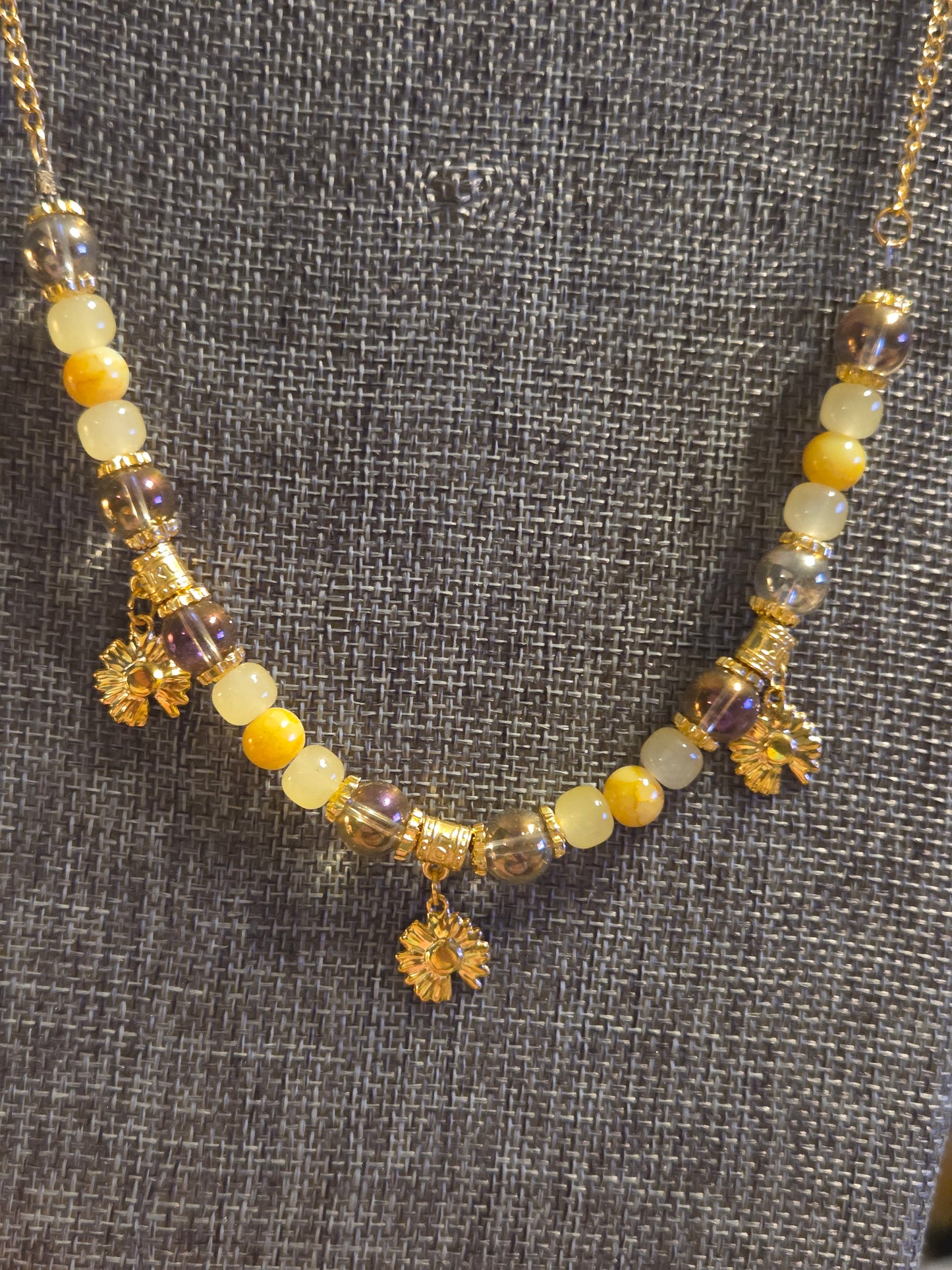 Necklace sunflower