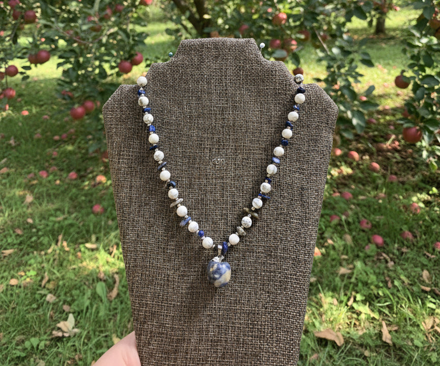 Sodalite Apple Necklace