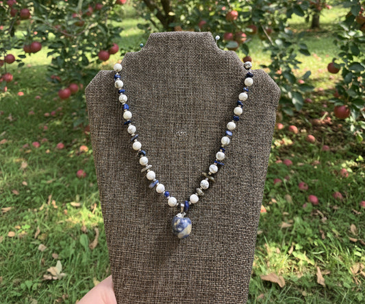 Sodalite Apple Necklace