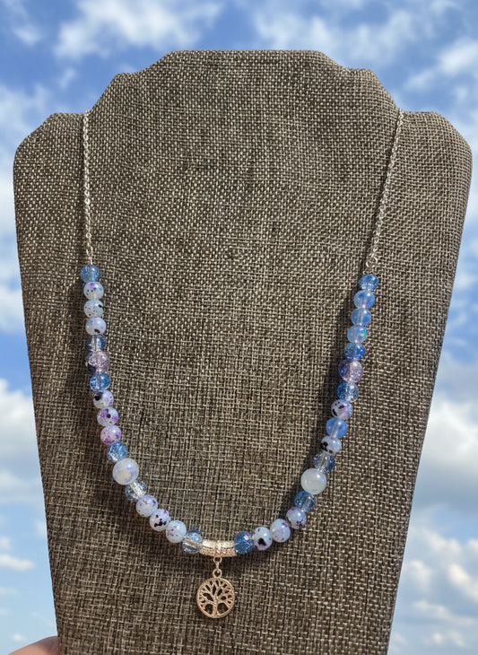 Blue tree Necklace