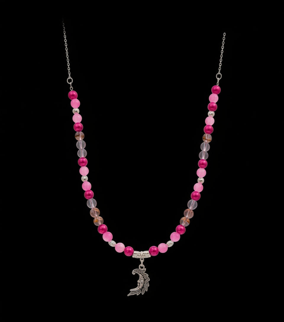 Pink moon Necklace