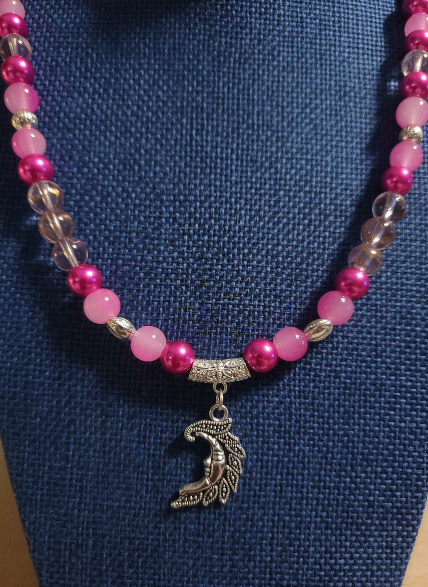Pink moon Necklace