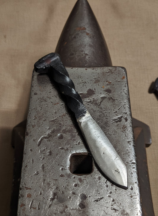 Railroad spike knife. Knife A