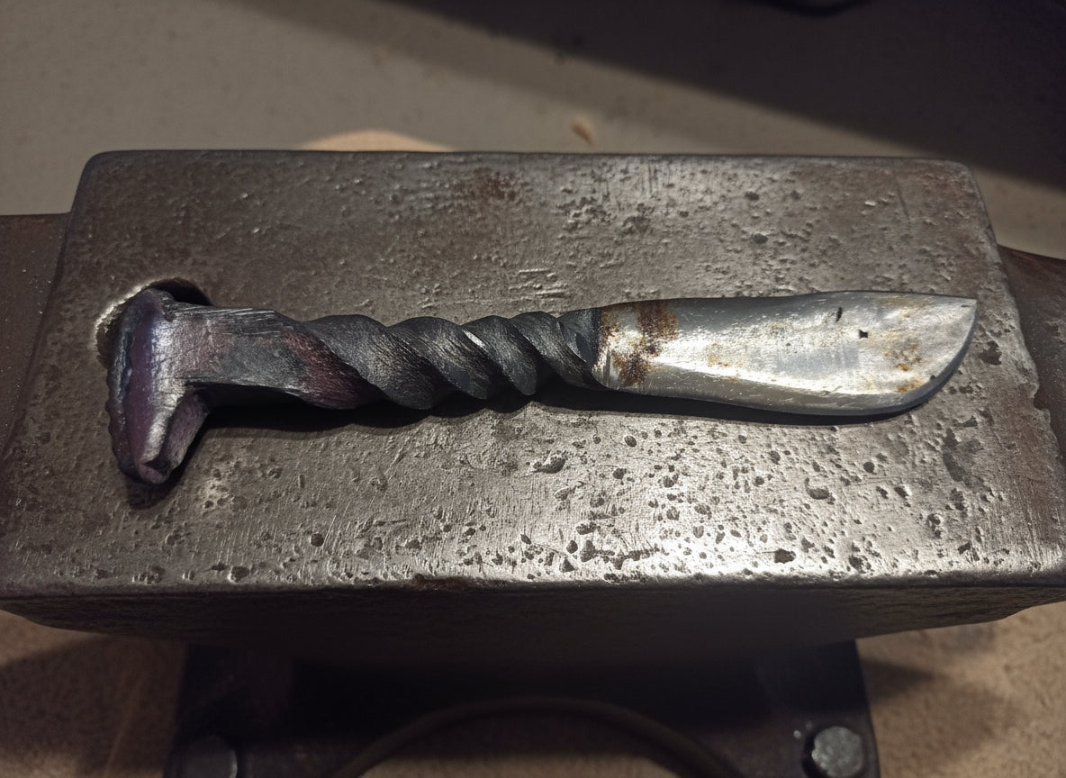 Railroad spike knife, knife B