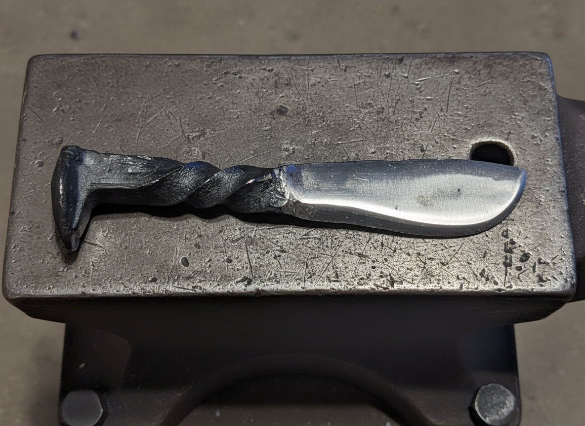 Railroad spike knife, knife E