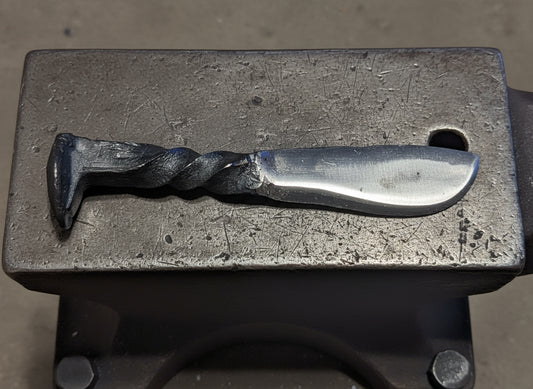 Railroad spike knife, knife E