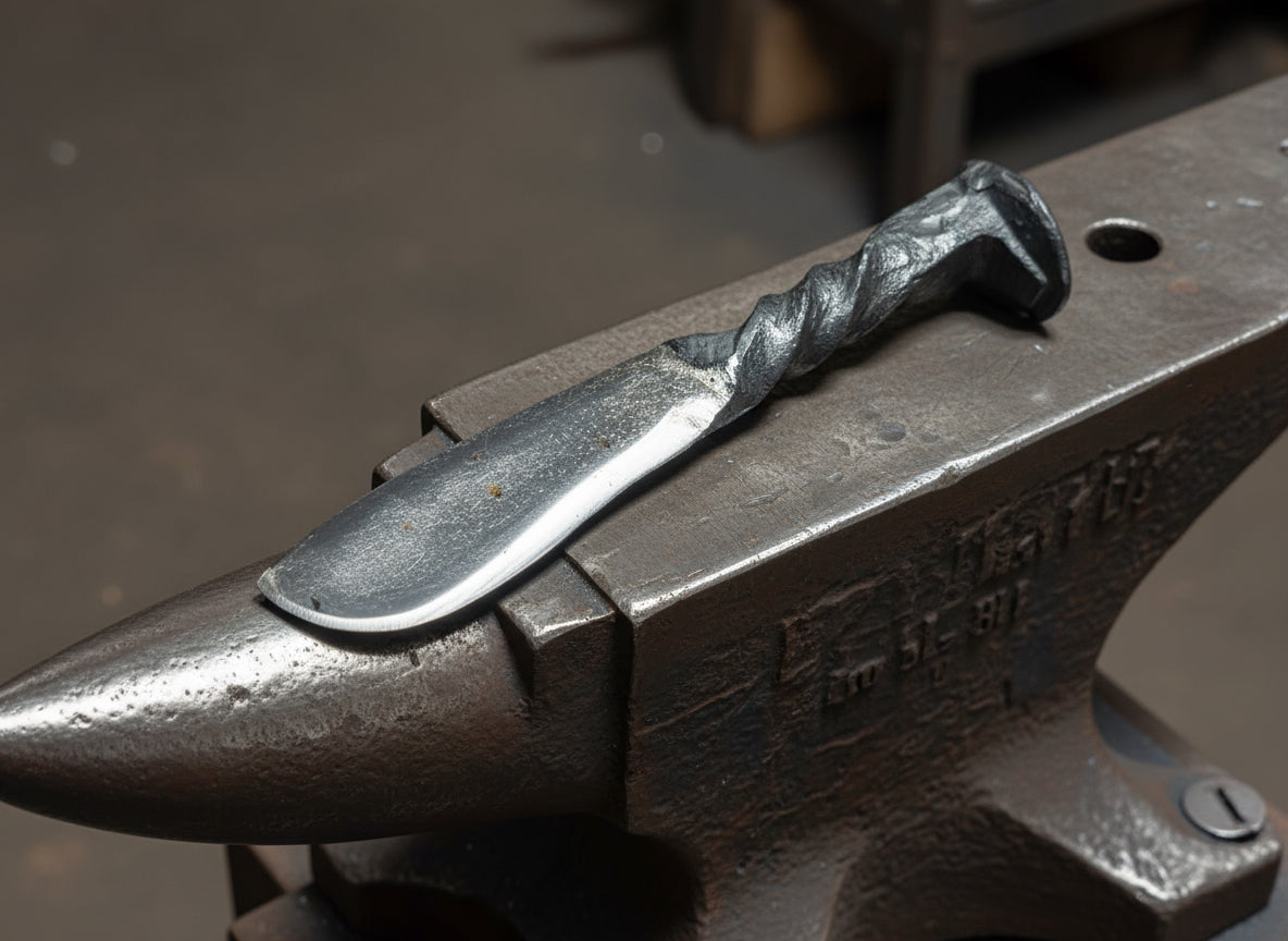 Railroad spike knife, knife E