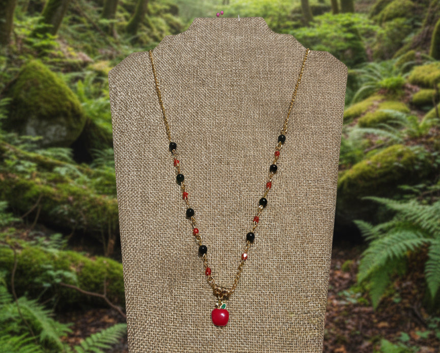 Green tiger's eye Apple Necklace