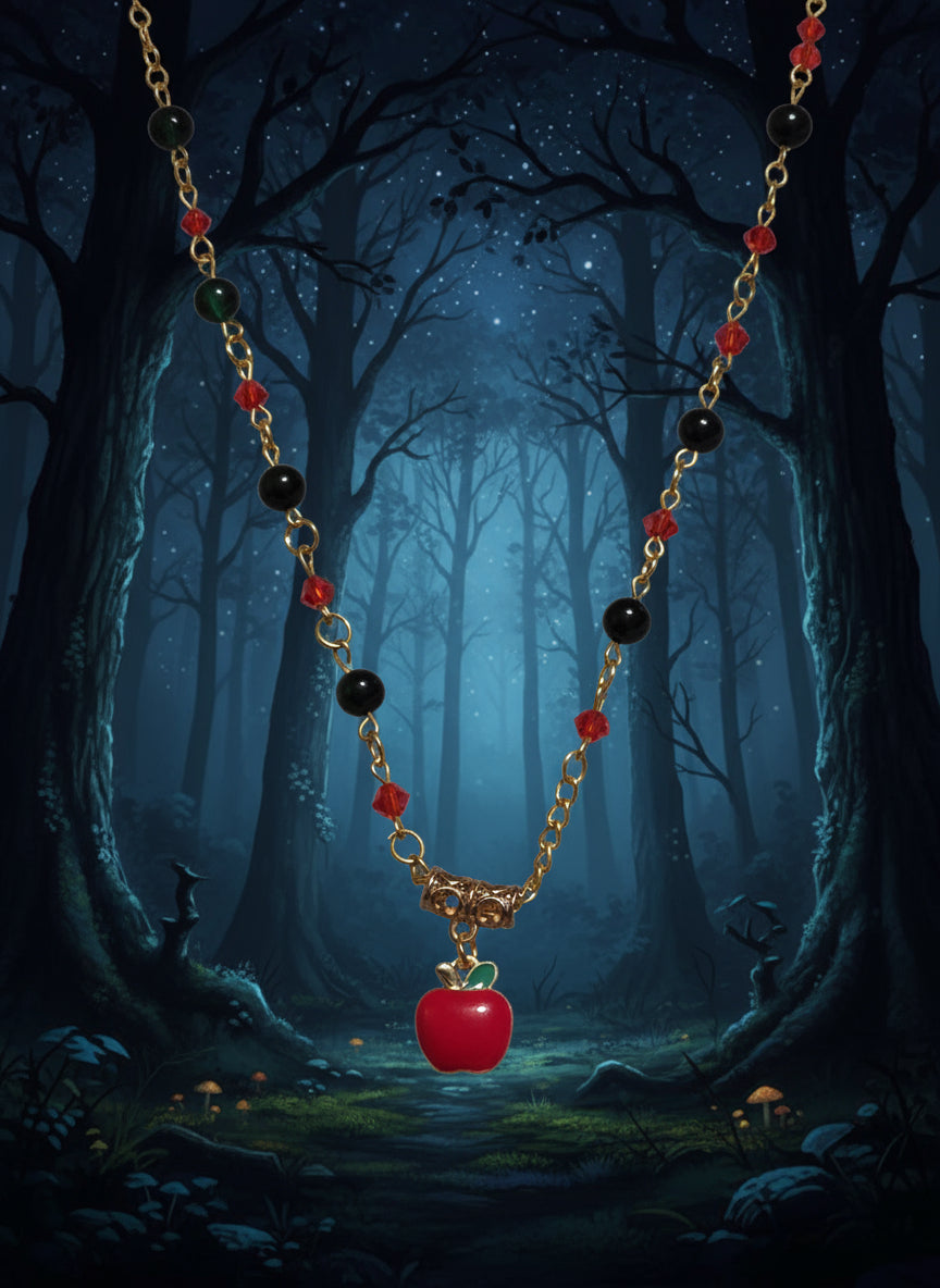 Green tiger's eye Apple Necklace