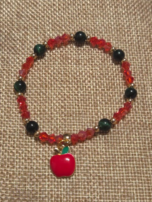 Green tiger's eye Apple Bracelet