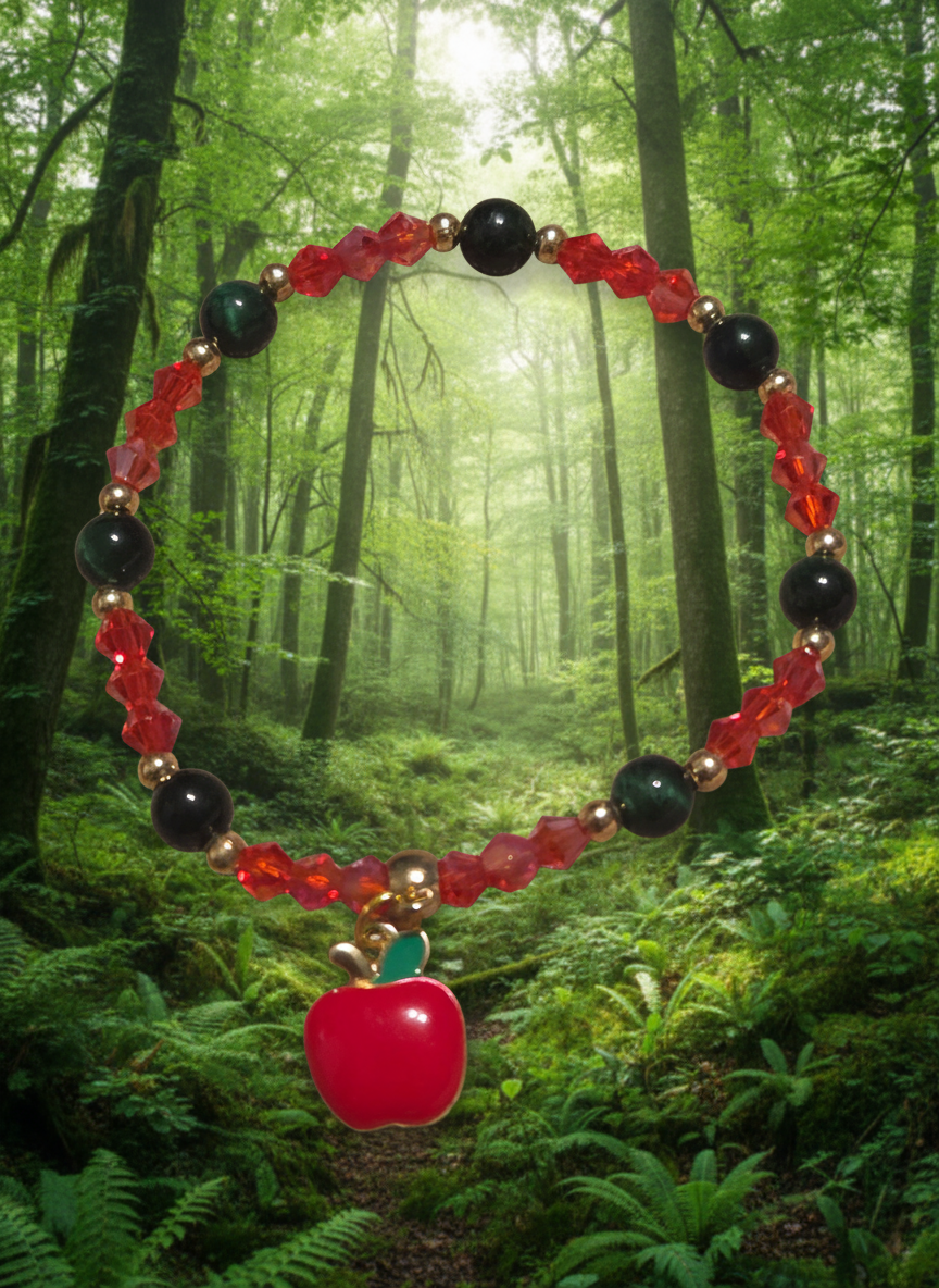Green tiger's eye Apple Bracelet