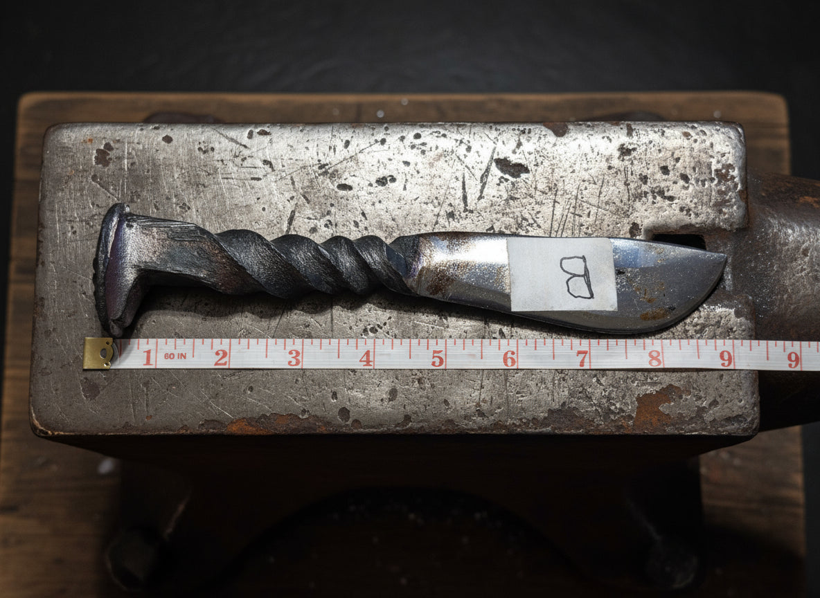 Railroad spike knife, knife B