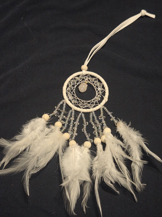 Clear quartz dream catcher