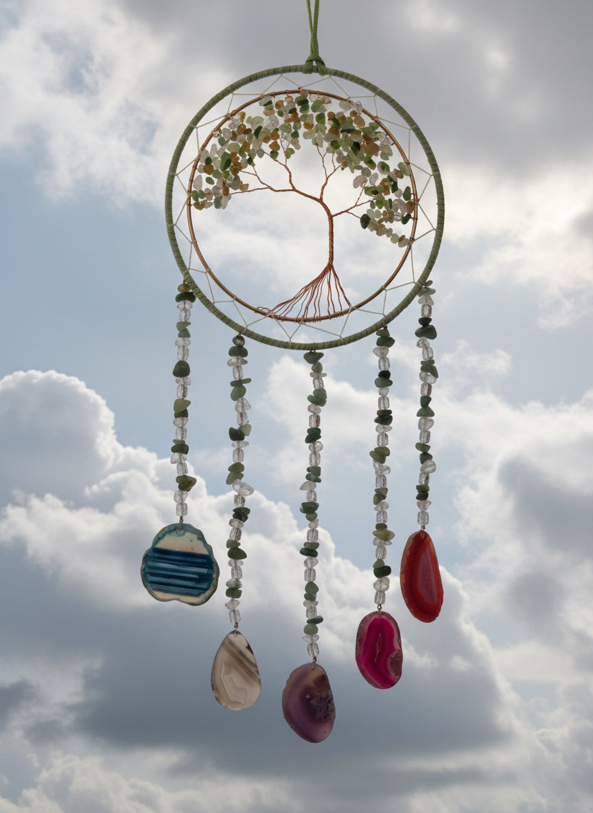 Green adventurine suncatcher