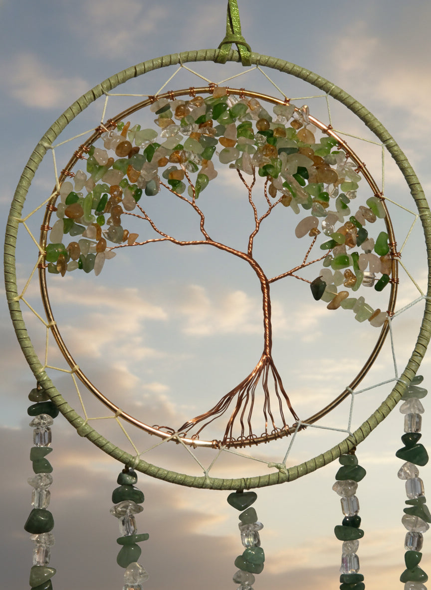 Green adventurine suncatcher