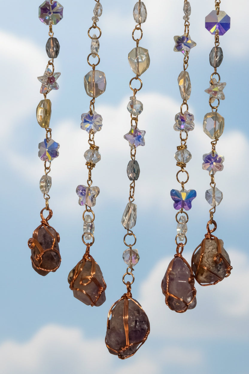 Pale amethyst suncatcher