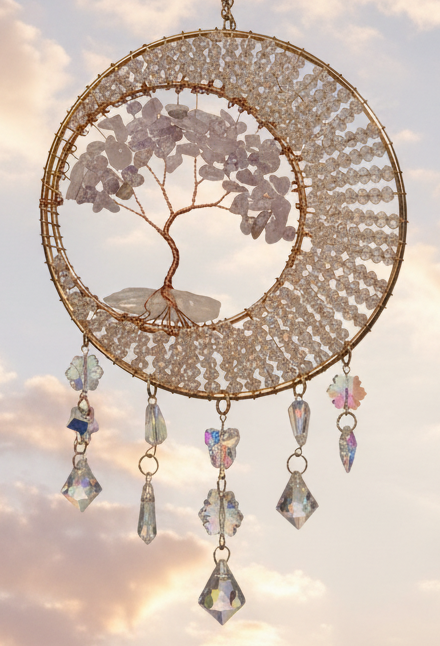 Pale amethyst suncatcher