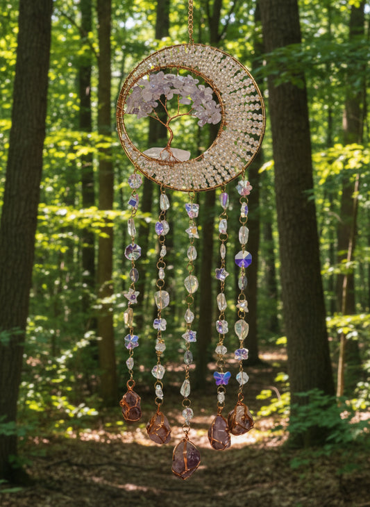 Pale amethyst suncatcher