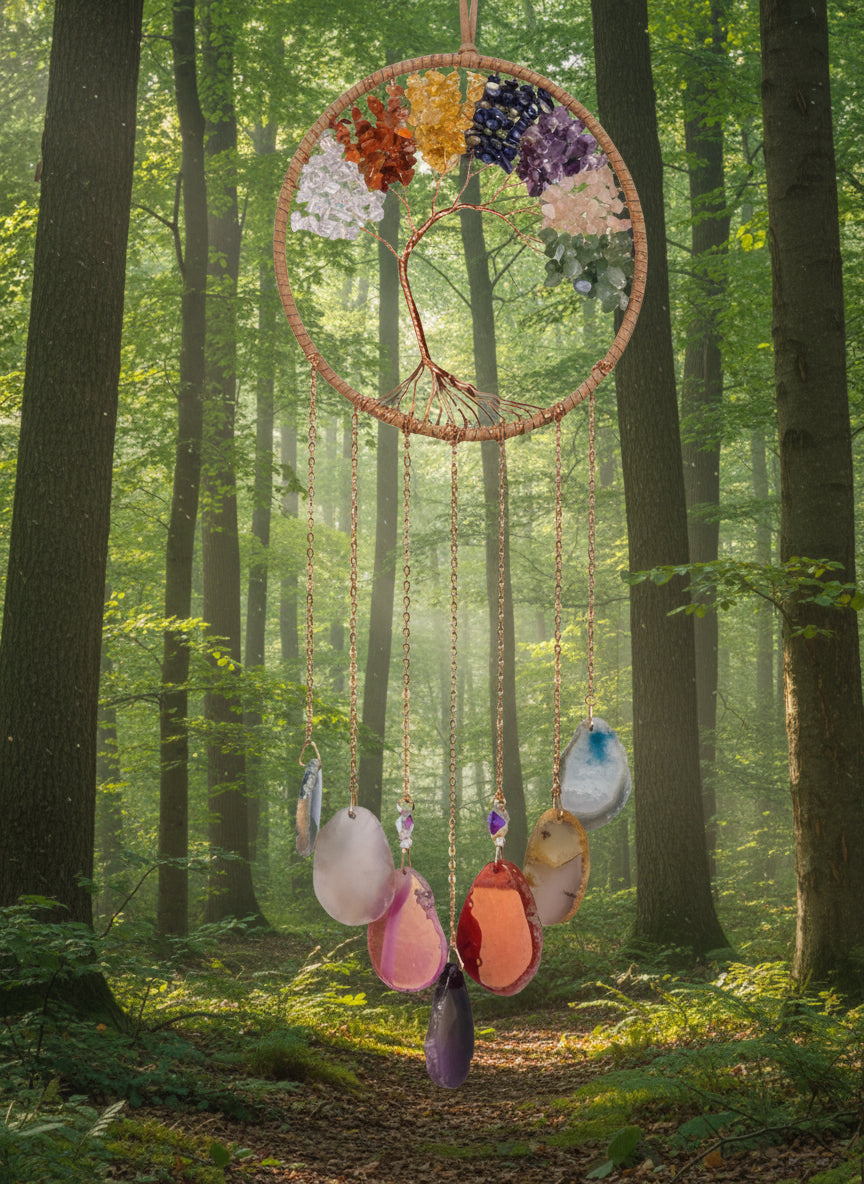 Seven chakra suncatcher