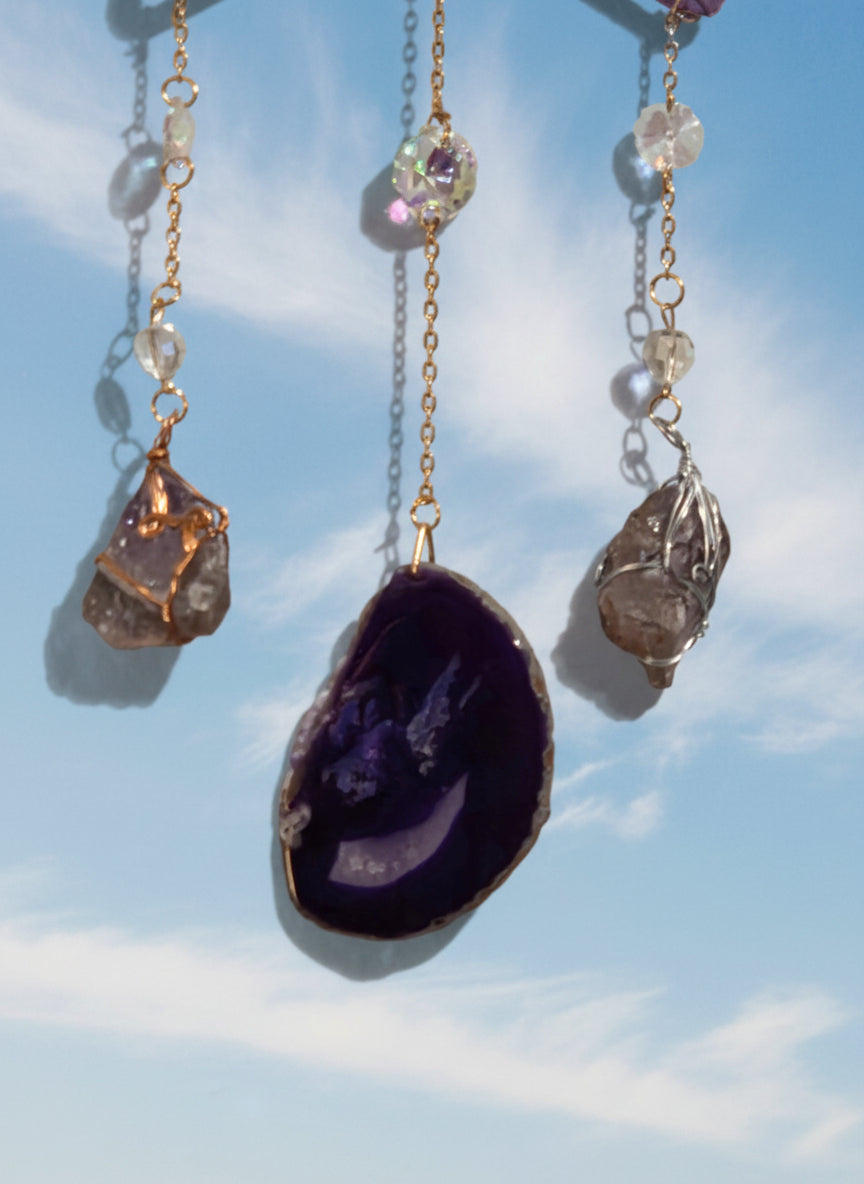 Amethyst star suncatcher