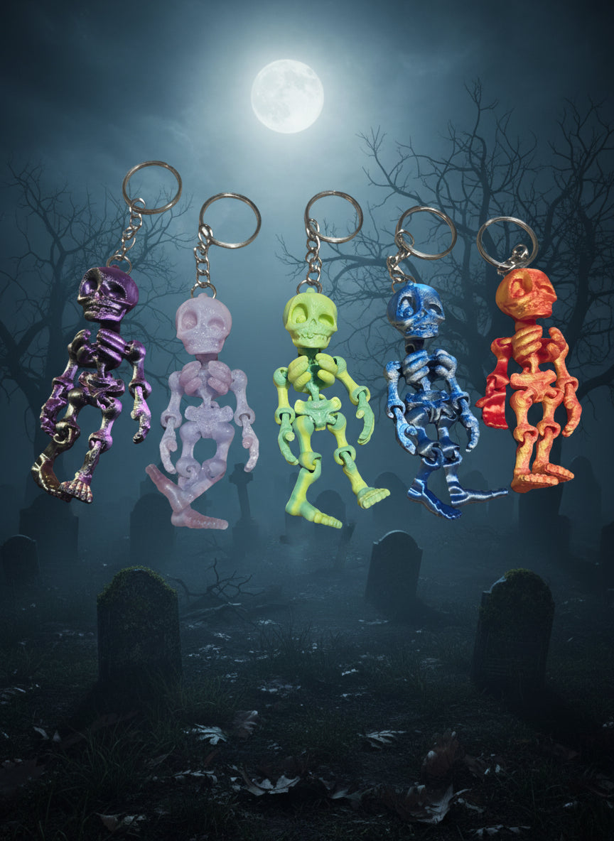 3D printed skeleton Keychain