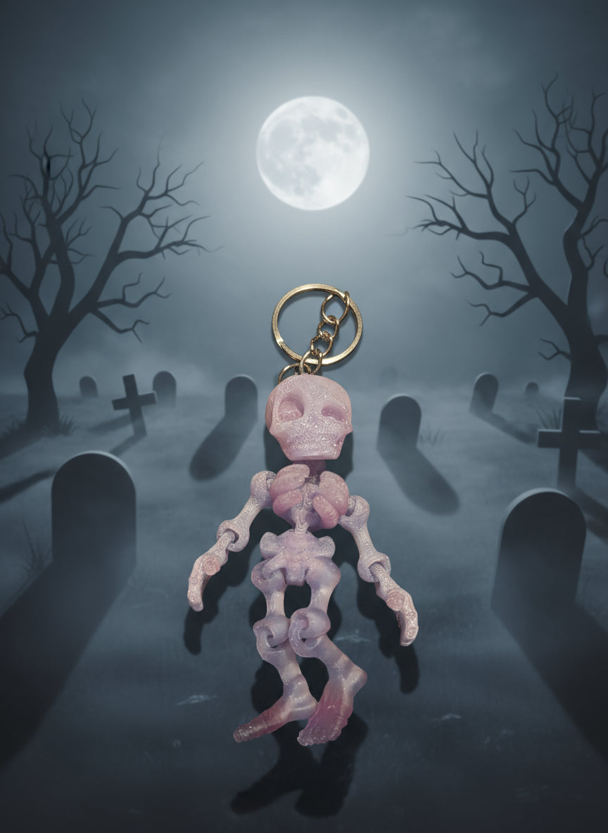 3D printed skeleton Keychain