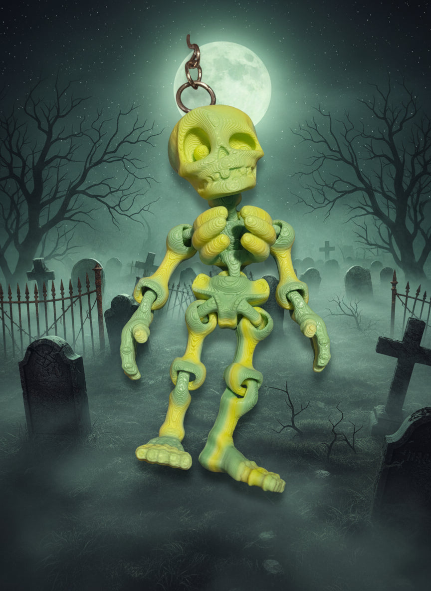 3D printed skeleton Keychain