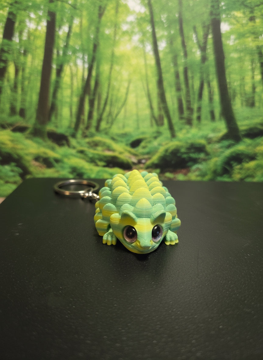 3D printed hedgehog keychain
