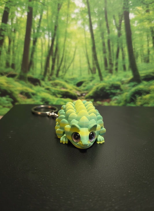 3D printed hedgehog keychain