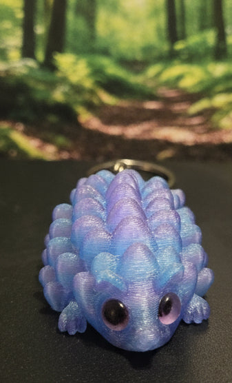 3D printed hedgehog keychain
