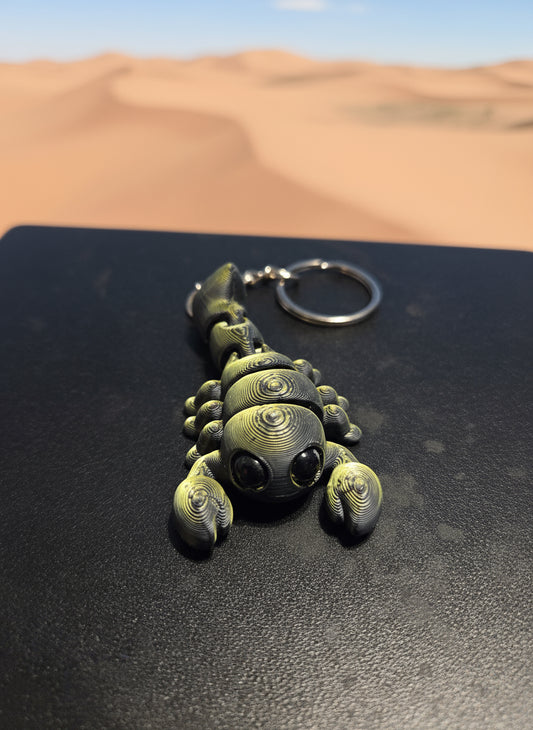 3D printed scorpion keychain