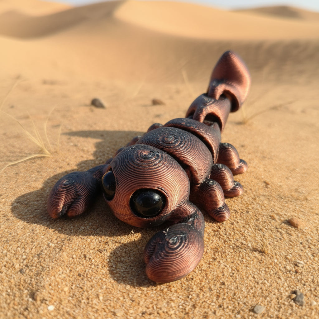 3D printed scorpion keychain