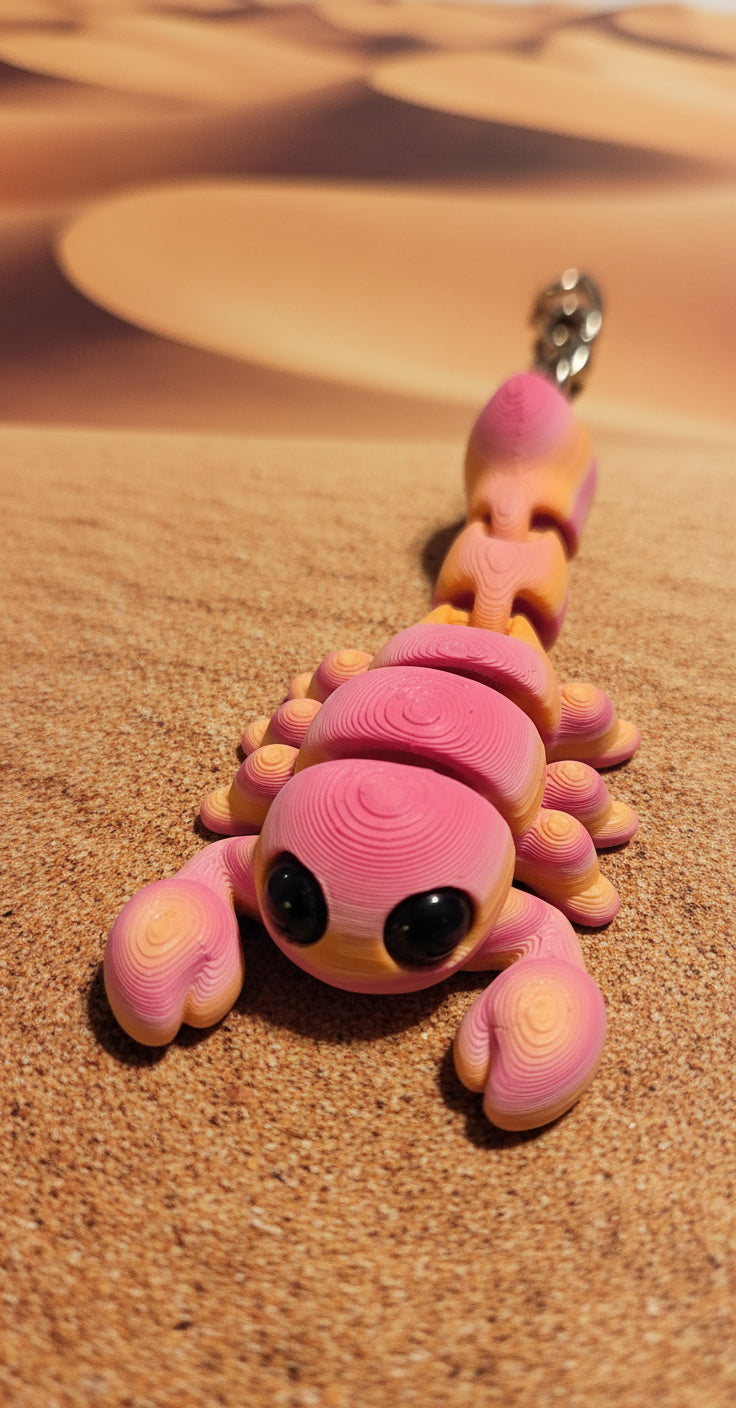 3D printed scorpion keychain
