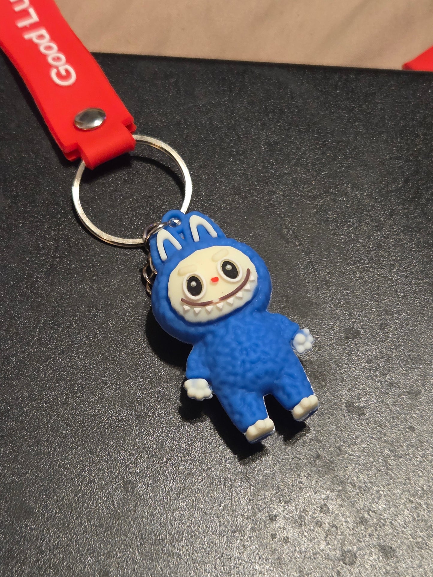 Authentic pop mart the monster the Labubu keychain Good luck Labubu Keychain