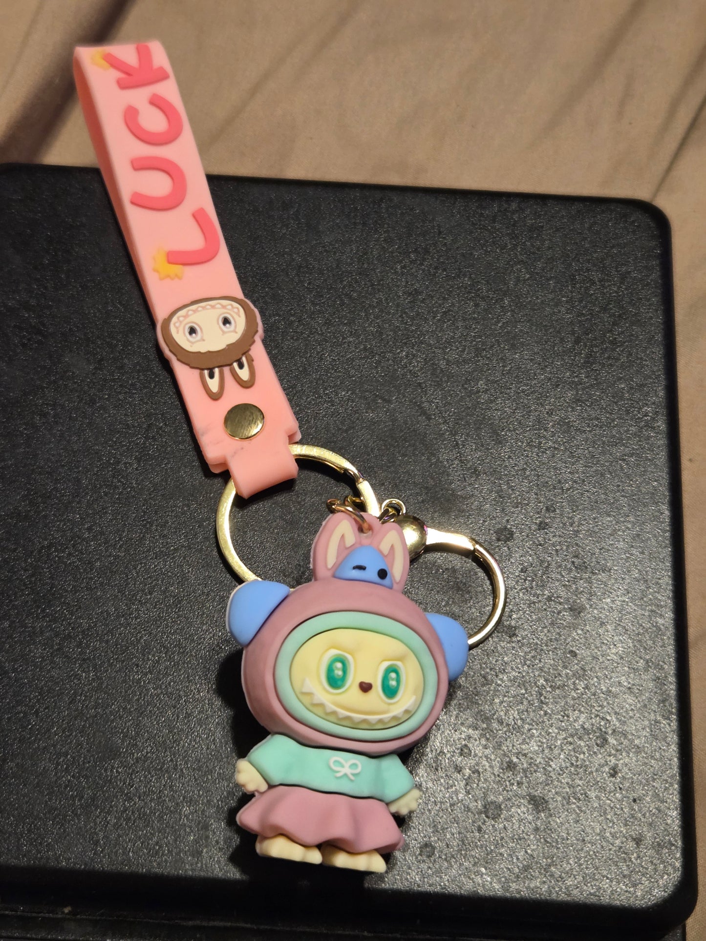 Authentic pop mart the monster the Labubu keychain Lucky Labubu keychain