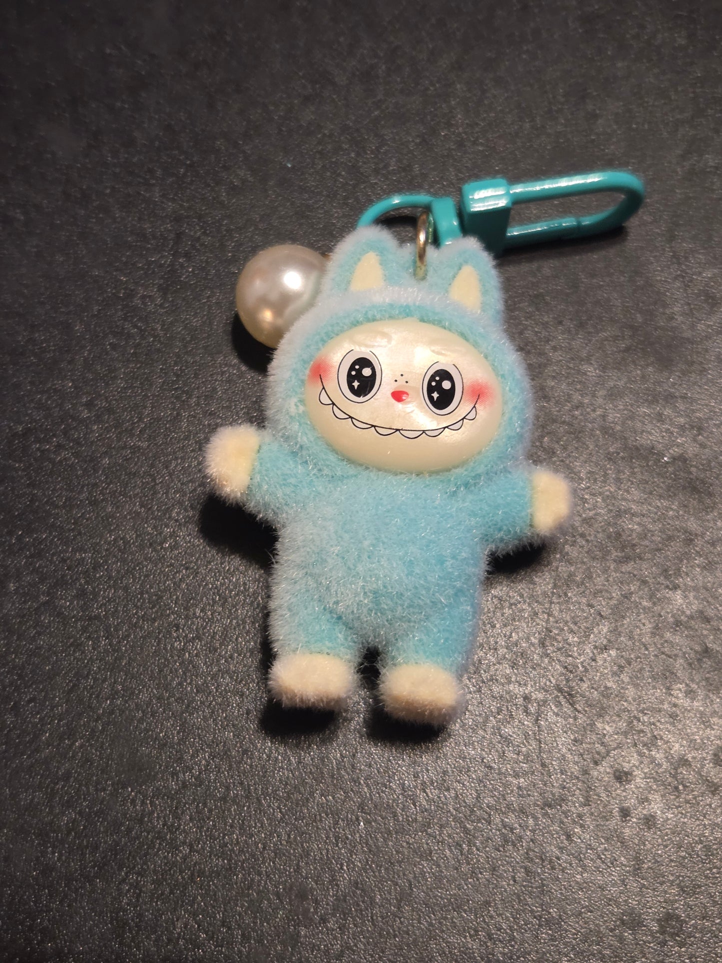 Authentic pop mart the monster the Labubu keychain Fuzzy Labubu keychain