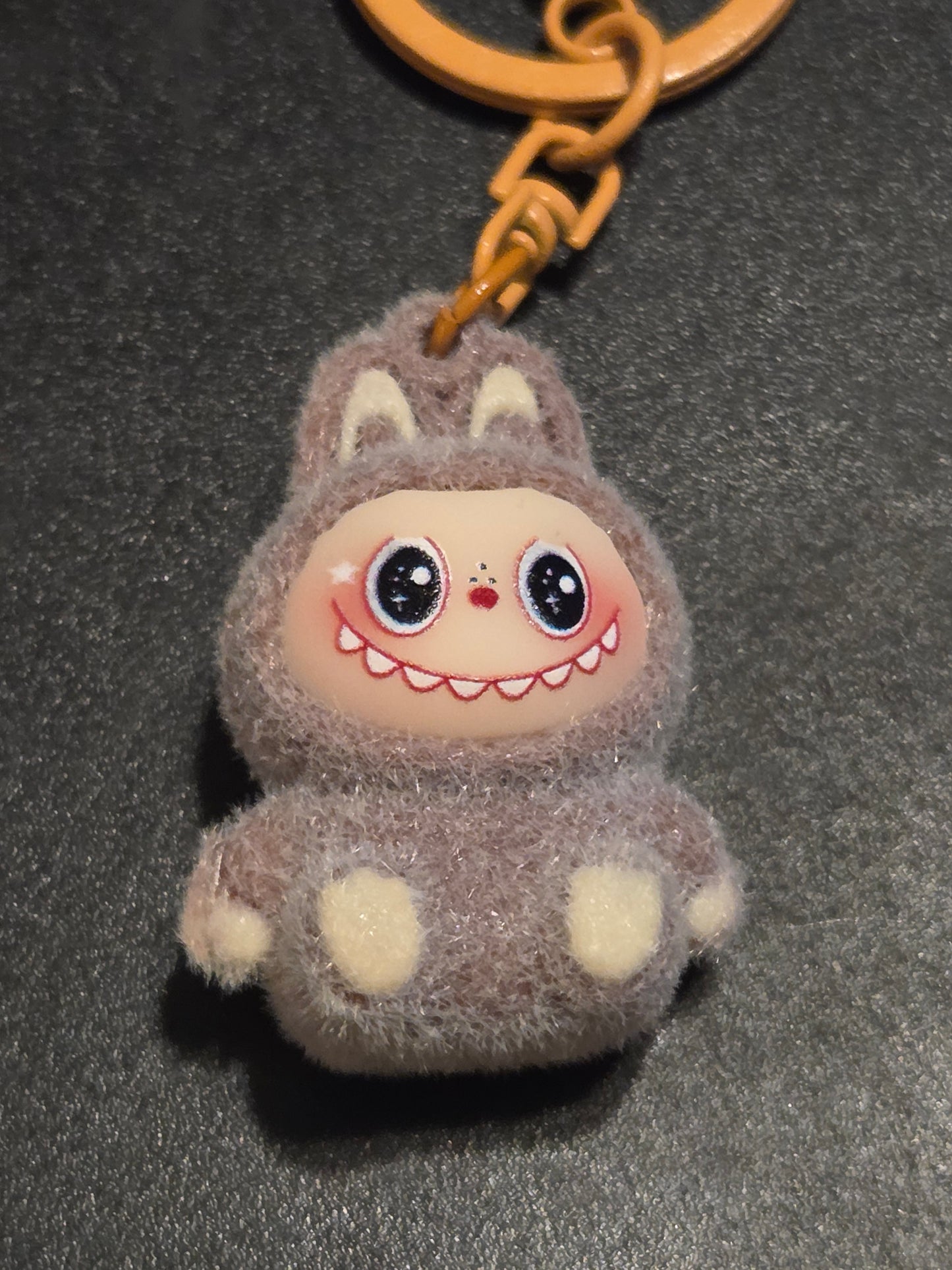 Authentic pop mart the monster the Labubu keychain Fuzzy Labubu keychain