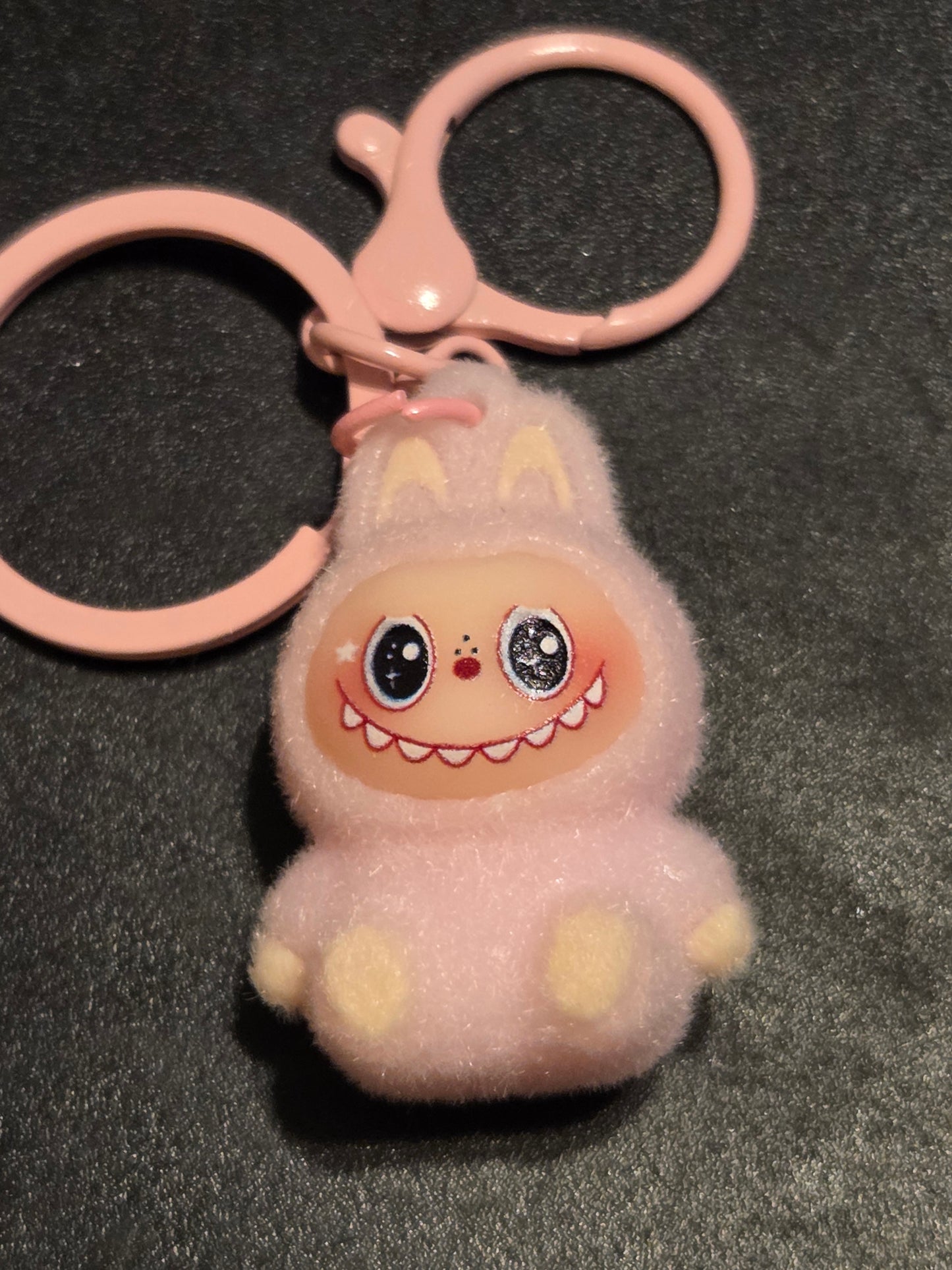 Authentic pop mart the monster the Labubu keychain Fuzzy Labubu keychain