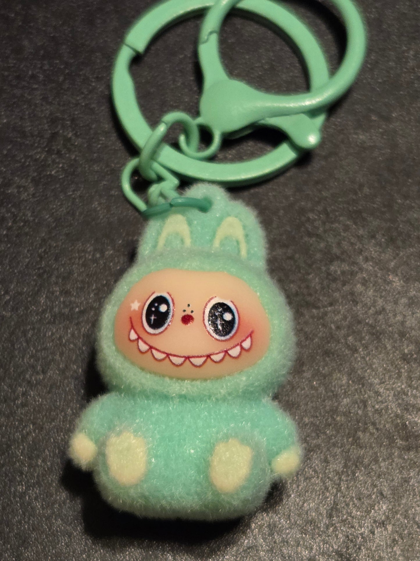Authentic pop mart the monster the Labubu keychain Fuzzy Labubu keychain