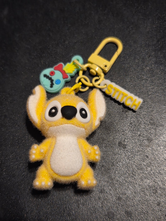 Yellow stitch keychain