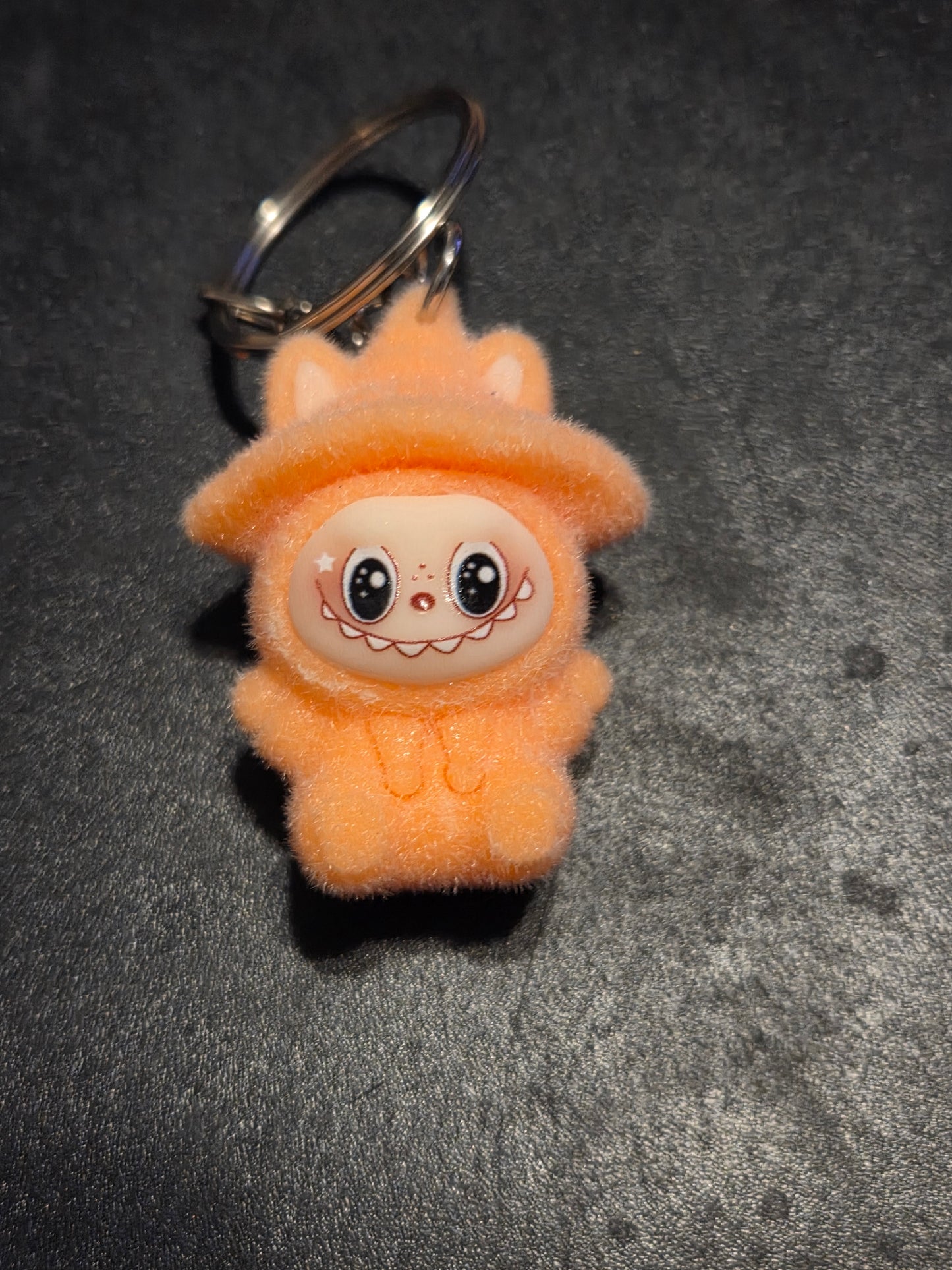 Authentic pop mart the monster the Labubu keychain Fuzzy Hat Labubu keychain