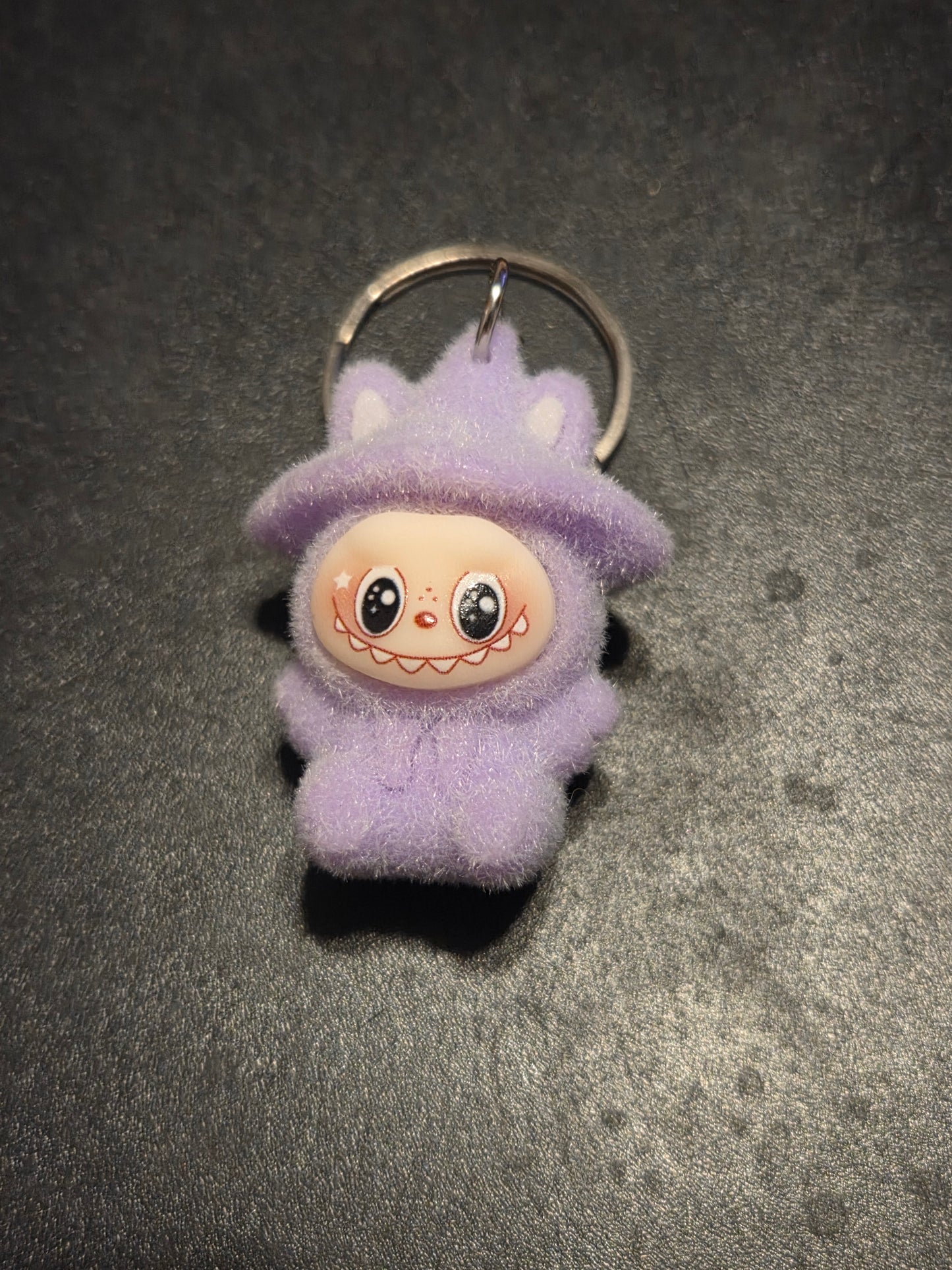 Authentic pop mart the monster the Labubu keychain Fuzzy Hat Labubu keychain